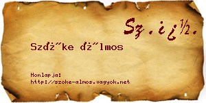 Szőke Álmos névjegykártya