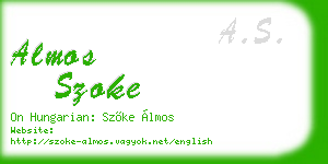 almos szoke business card